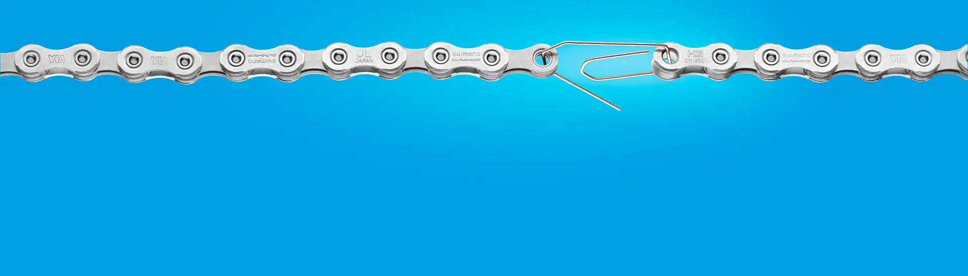 Shimano Kette mit Büroklammer